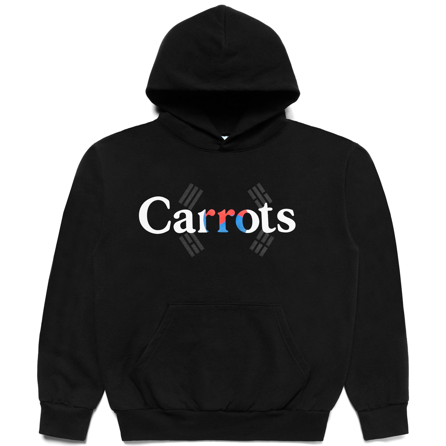 CARROTS X KOREATOWN : FLAG LOGO HOODIE (Black)